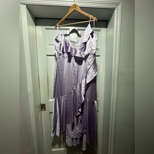 Express Light Purple Asymmetrical Dress